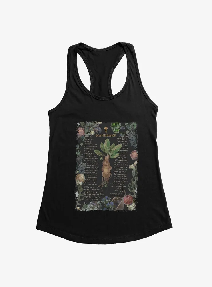 Harry Potter Mandrake Script Womens Tank Top