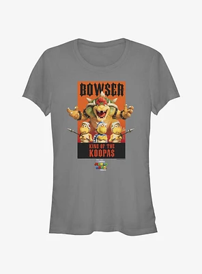 the Super Mario Bros. Movie Bowser King of Koopas Poster Girls T-Shirt