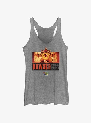 The Super Mario Bros. Movie Flaming King Bowser Poster Girls Tank