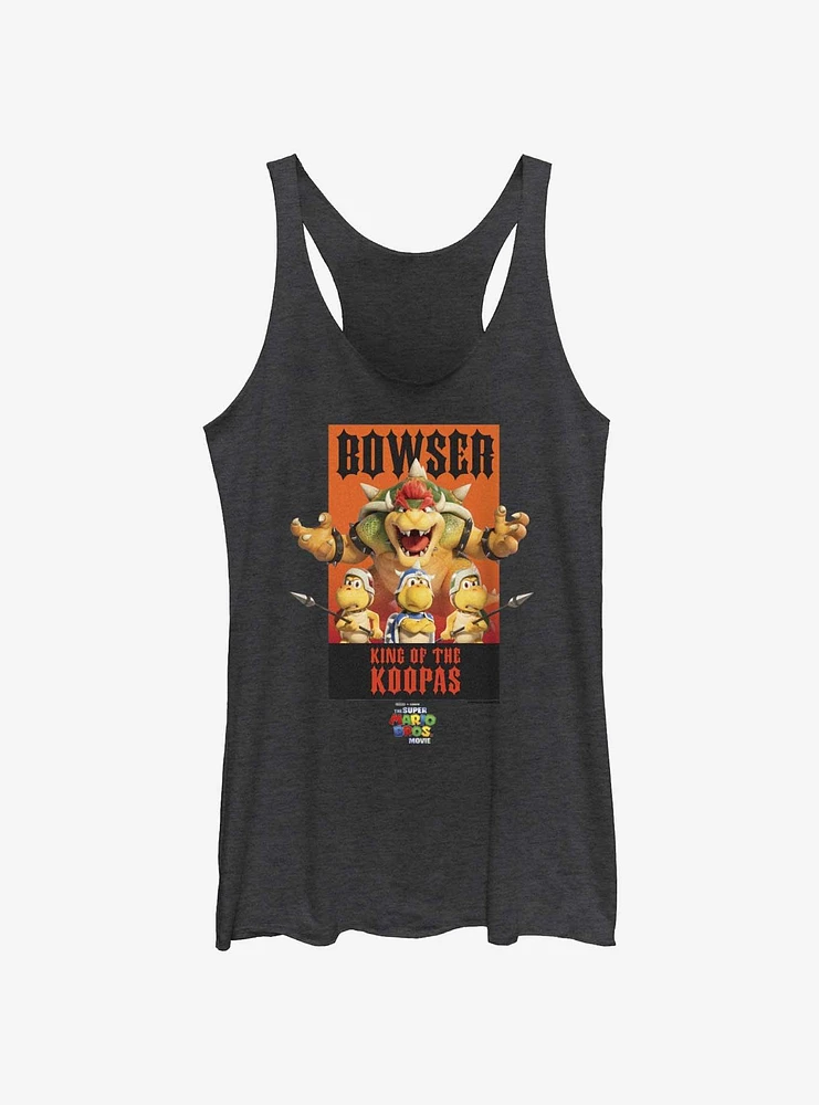 the Super Mario Bros. Movie Bowser King of Koopas Poster Girls Tank