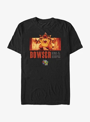 The Super Mario Bros. Movie Flaming King Bowser Poster T-Shirt