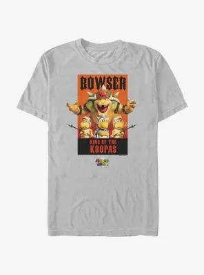 the Super Mario Bros. Movie Bowser King of Koopas Poster T-Shirt