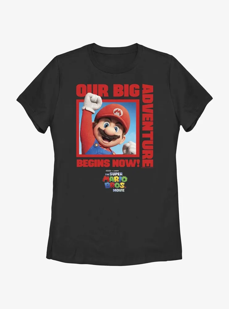 The Super Mario Bros. Movie Our Big Adventure Begins Now Womens T-Shirt