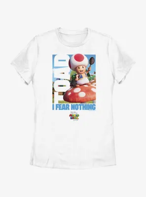The Super Mario Bros. Movie Toad Fear Nothing Womens T-Shirt