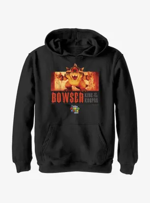 The Super Mario Bros. Movie Flaming King Bowser Poster Youth Hoodie