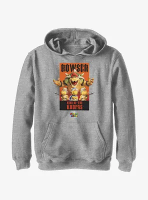 the Super Mario Bros. Movie Bowser King of Koopas Poster Youth Hoodie