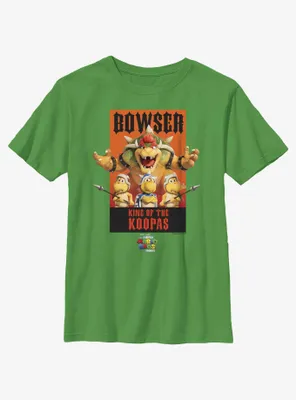 the Super Mario Bros. Movie Bowser King of Koopas Poster Youth T-Shirt
