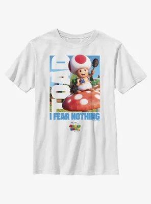 The Super Mario Bros. Movie Toad Fear Nothing Youth T-Shirt