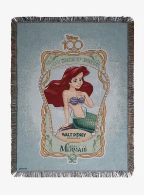 Disney 100 The Little Mermaid Ariel Tapestry Throw - BoxLunch Exclusive