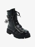 KOI Black Widow Platform Combat Boots