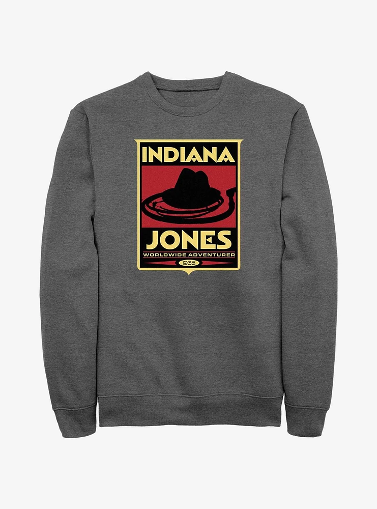 Indiana Jones Hat & Whip Poster Sweatshirt