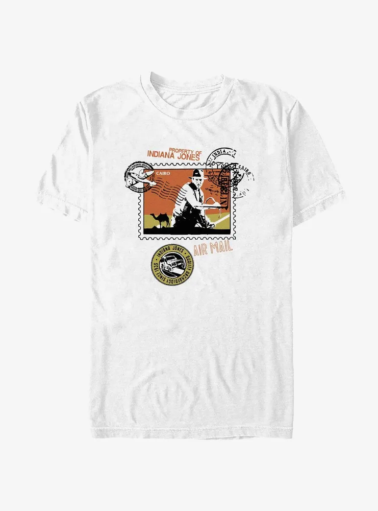 Indiana Jones Postcard Stamp T-Shirt