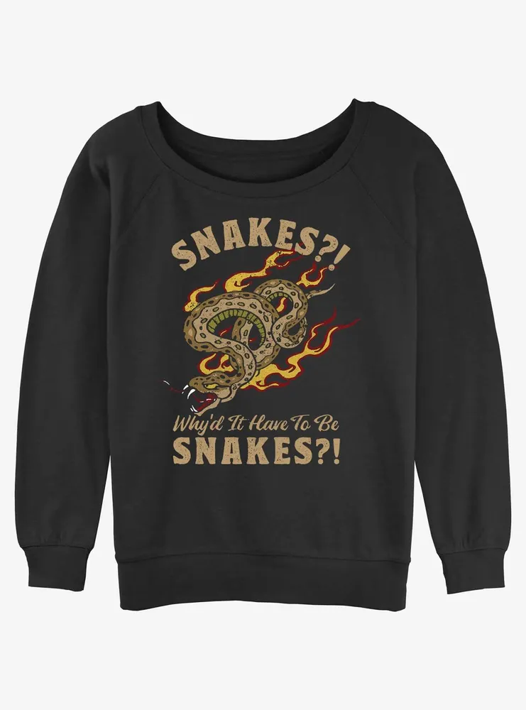 Indiana Jones Why'd It Have To Be Snakes Womens Slouchy Sweatshirt