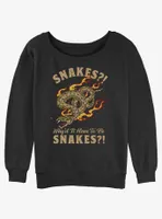 Indiana Jones Why'd It Have To Be Snakes Womens Slouchy Sweatshirt