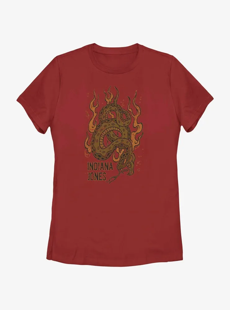 Indiana Jones Flaming Snakes Womens T-Shirt