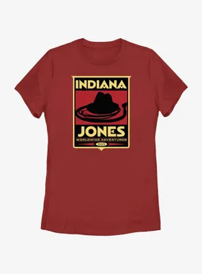 Indiana Jones Hat & Whip Poster Womens T-Shirt