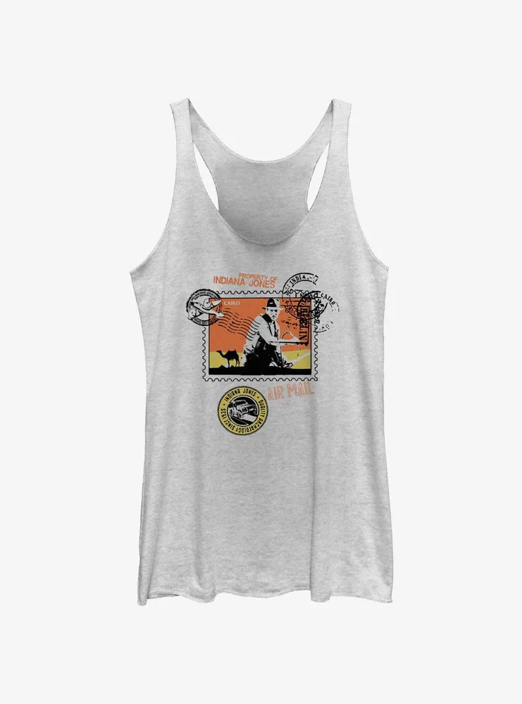 Indiana Jones Postcard Stamp Womens Tank Top