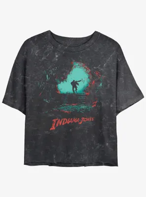 Indiana Jones Treasure Chase Mineral Wash Womens Crop T-Shirt BoxLunch Web Exclusive
