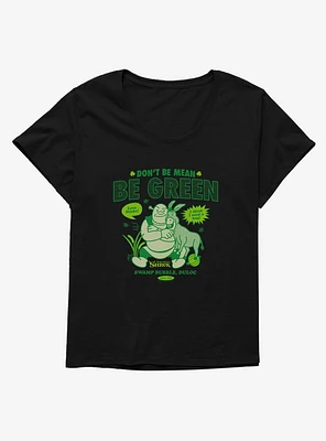 Shrek Don't Be Mean Green Girls T-Shirt Plus
