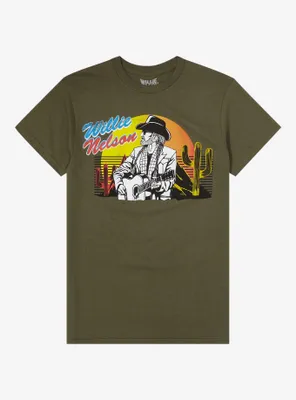 Willie Nelson Desert Boyfriend Fit Girls T-Shirt