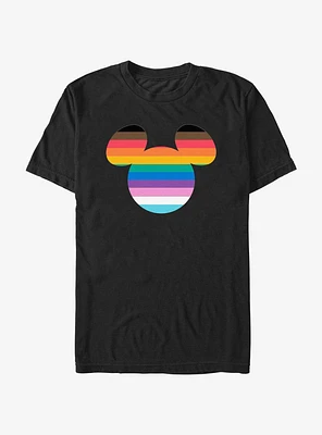 Disney Mickey Mouse Head Pride Colors T-Shirt
