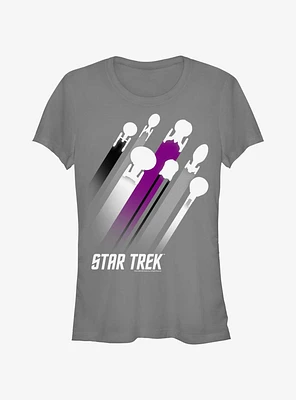 Star Trek Asexual Flag Streaks Pride T-Shirt