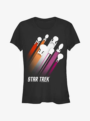 Star Trek Lesbian Flag Streaks Pride T-Shirt