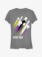 Star Trek Nonbinary Flag Streaks Pride T-Shirt