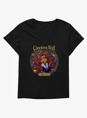 Monster High Clawdeen Wolf Circle Portrait Womens T-Shirt Plus