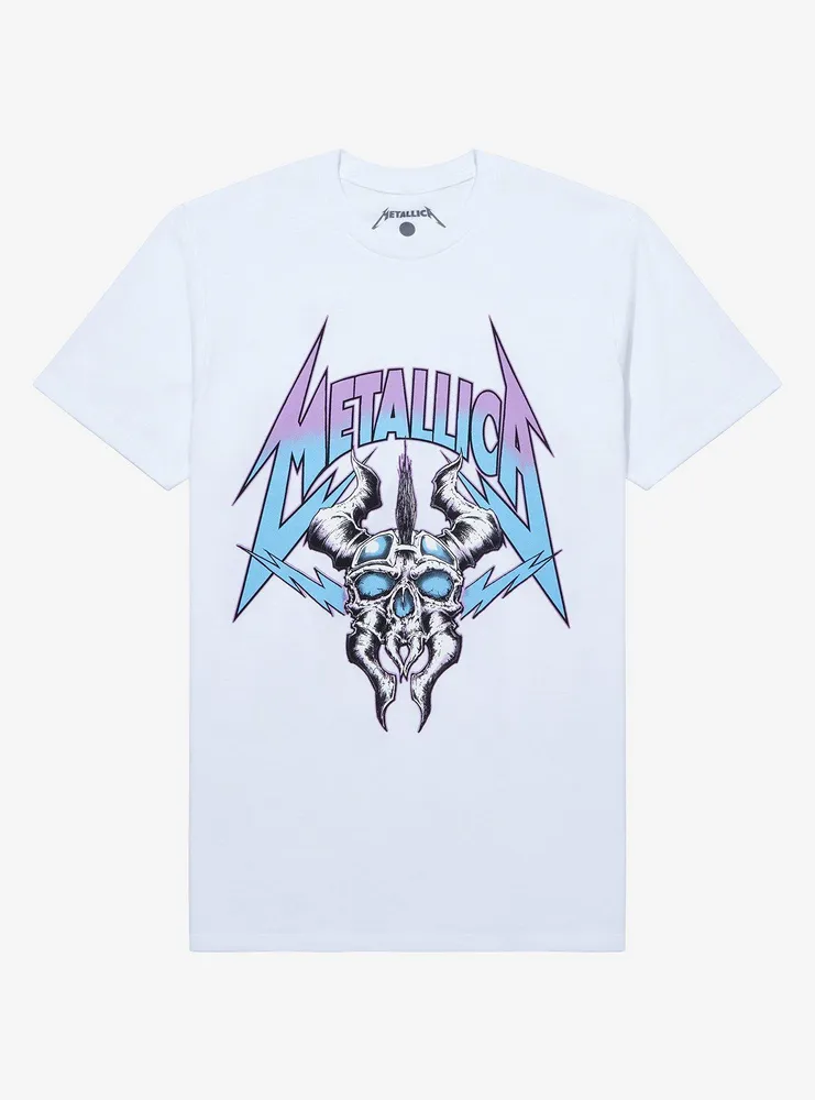 Metallica Pastel Ombre Horned Skull T-Shirt
