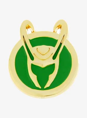 Marvel Loki Helmet Logo Enamel Pin - BoxLunch Exclusive