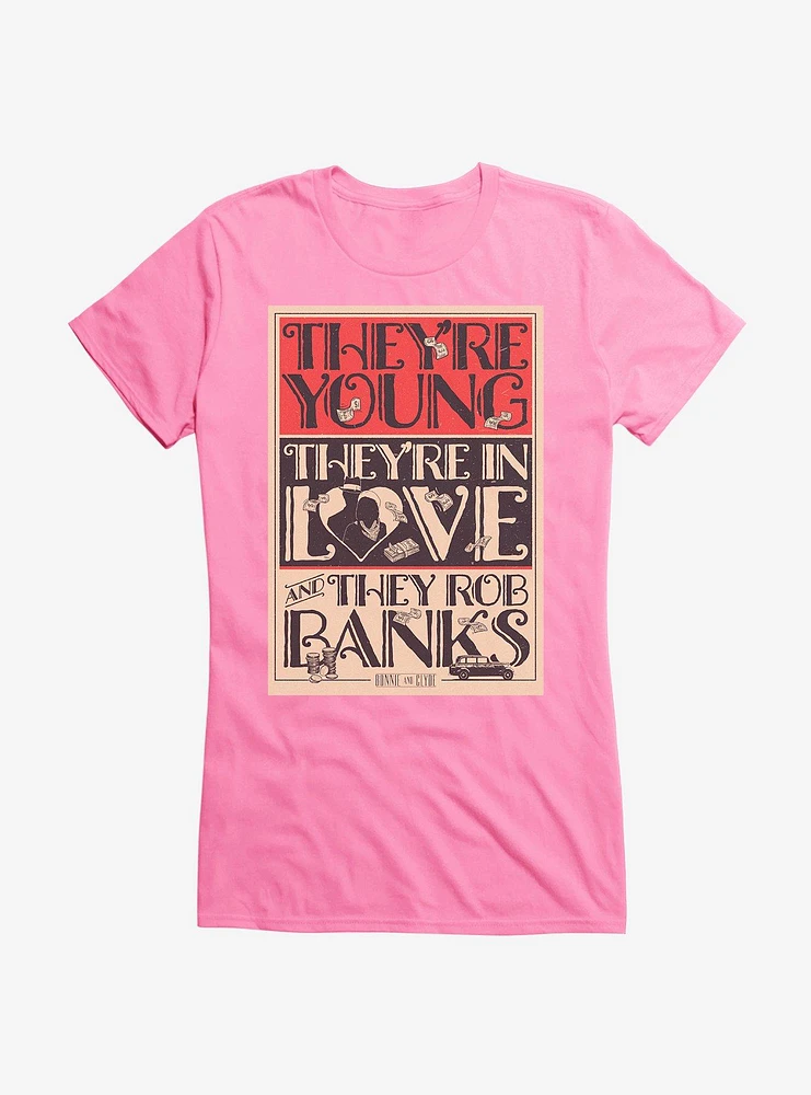 Bonnie & Clyde WB 100 Bank Robbers Girls T-Shirt