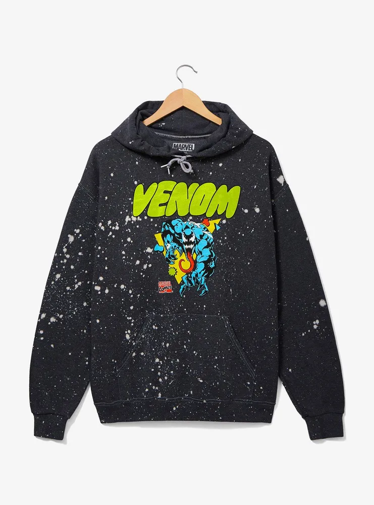 Marvel Venom Portrait Acid Wash Hoodie - BoxLunch Exclusive