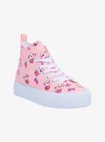 Axolotl Strawberry Hi-Top Platform Sneakers