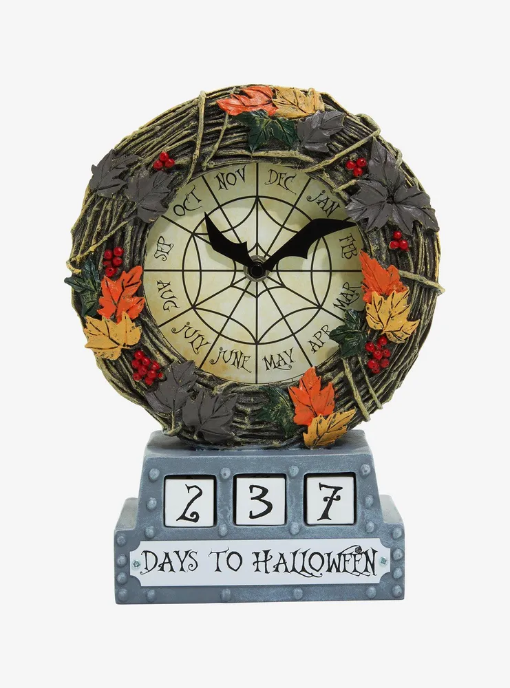 The Nightmare Before Christmas Foliage Countdown Table Clock