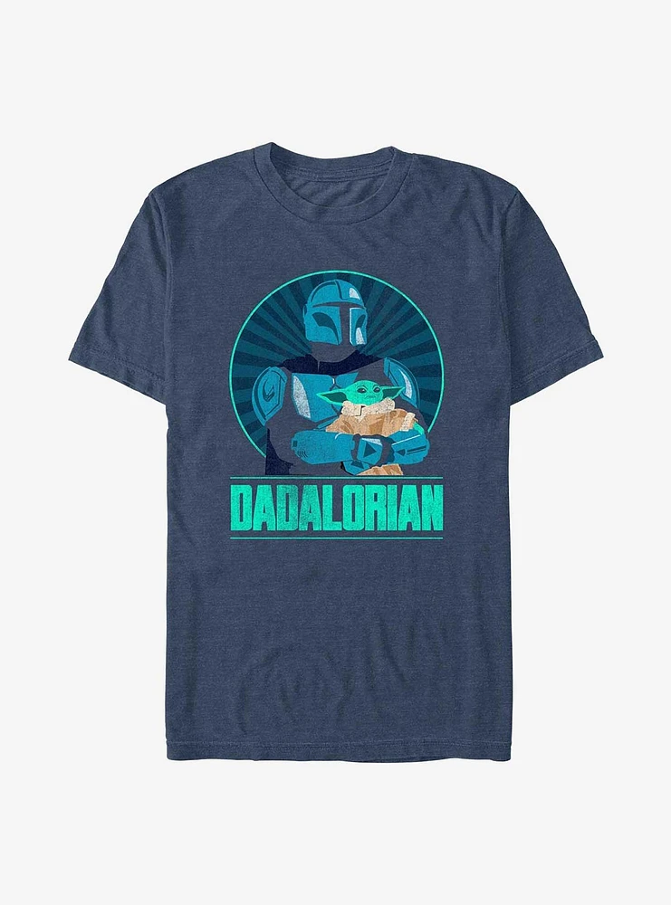 Star Wars The Mandalorian Dadalorian Father and Son Portrait T-Shirt