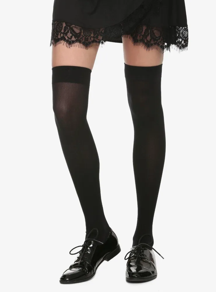 Blackheart Black Thigh Highs