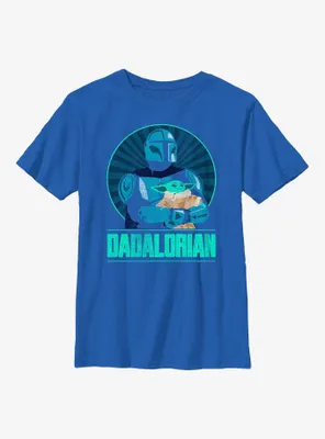 Star Wars The Mandalorian Dadalorian Father and Son Portrait Youth T-Shirt