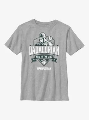 Star Wars The Mandalorian Dadalorian Way Crest Youth T-Shirt