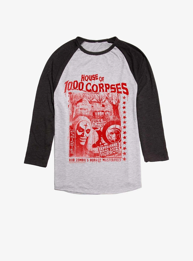 House Of 1000 Corpses Horror Masterpiece Raglan T-Shirt