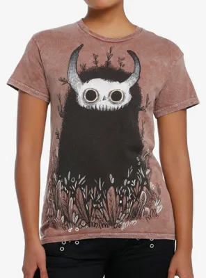 Guild Of Calamity Horned Forest Creature Jumbo Graphic Boyfriend Fit Girls T-Shirt