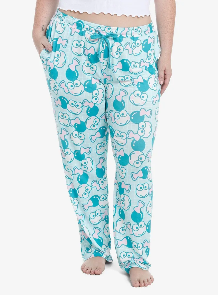 Keroppi Boba Bow Girls Pajama Pants Plus