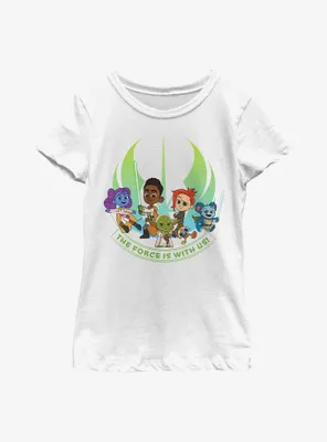 Star Wars: Young Jedi Adventures The Force Is With Us Youth Girls T-Shirt