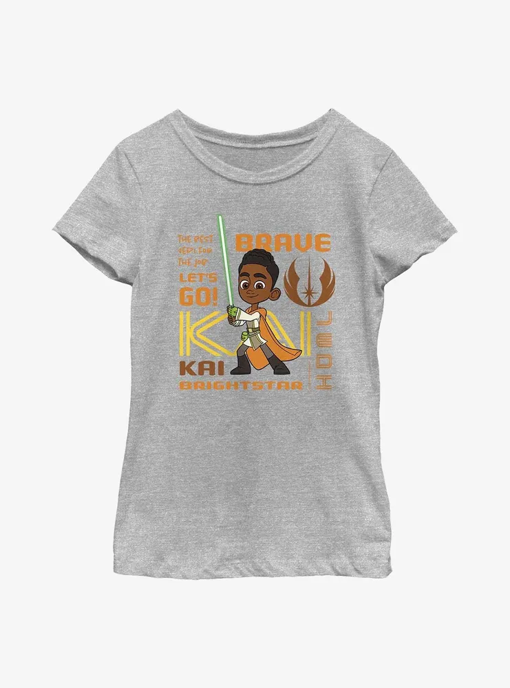 Star Wars: Young Jedi Adventures Kai Brightstar Badge Youth Girls T-Shirt