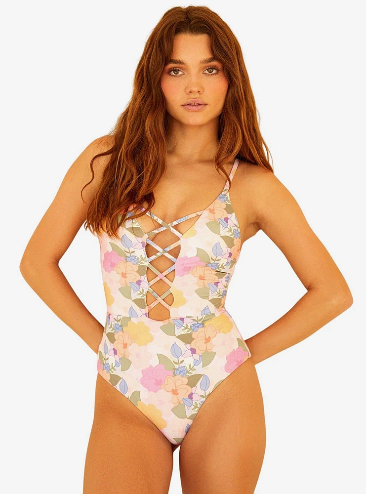 Dippin' Daisy's Bliss Swim One Piece Zen Garden Floral