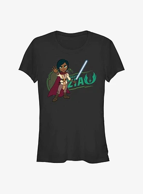 Star Wars: Young Jedi Adventures Master Zia Badge Girls T-Shirt