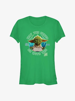 Star Wars: Young Jedi Adventures Master Yoda May The Force Be With You Girls T-Shirt