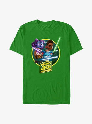 Star Wars: Young Jedi Adventures Initiates Lys Solay Kai Brightstar and Nubs T-Shirt