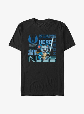 Star Wars: Young Jedi Adventures Nubs Phrases Badge T-Shirt
