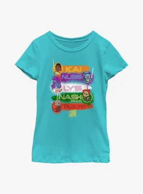 Star Wars: Young Jedi Adventures Names Stack Youth Girls T-Shirt